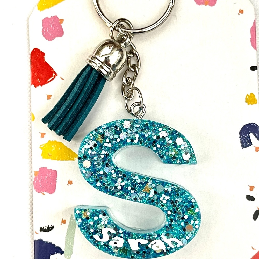 Sarah‎ S glitter resin keychain